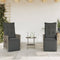vidaXL - 3-delige - Bistroset - met - kussens - poly - rattan - grijs