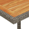 vidaXL - 3-delige - Bistroset - met - kussens - poly - rattan - grijs