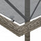vidaXL - 3-delige - Bistroset - met - kussens - poly - rattan - grijs