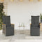 vidaXL - 3-delige - Bistroset - met - kussens - poly - rattan - grijs