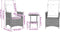 vidaXL - 3-delige - Bistroset - met - kussens - poly - rattan - grijs
