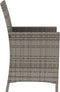 vidaXL - 3-delige - Bistroset - met - kussens - poly - rattan - grijs
