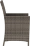 vidaXL - 3-delige - Bistroset - met - kussens - poly - rattan - grijs