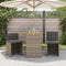 vidaXL - 3-delige - Bistroset - met - kussens - poly - rattan - grijs