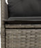 vidaXL - 3-delige - Bistroset - met - kussens - poly - rattan - grijs
