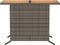 vidaXL - 3-delige - Bistroset - met - kussens - poly - rattan - grijs