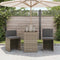 vidaXL - 3-delige - Bistroset - met - kussens - poly - rattan - grijs