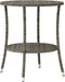 vidaXL - 3-delige - Bistroset - met - kussens - poly - rattan - grijs