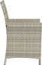 vidaXL - 3-delige - Bistroset - met - kussens - poly - rattan - lichtgrijs