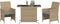 vidaXL - 3-delige - Bistroset - met - kussens - poly - rattan - gemengd - beige