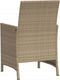 vidaXL - 3-delige - Bistroset - met - kussens - poly - rattan - gemengd - beige