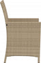 vidaXL - 3-delige - Bistroset - met - kussens - poly - rattan - gemengd - beige