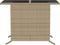vidaXL - 3-delige - Bistroset - met - kussens - poly - rattan - gemengd - beige