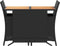 vidaXL - 3-delige - Bistroset - met - kussens - poly - rattan - zwart