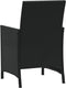 vidaXL - 3-delige - Bistroset - met - kussens - poly - rattan - zwart