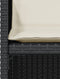vidaXL - 3-delige - Bistroset - met - kussens - poly - rattan - zwart