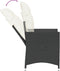 vidaXL - 3-delige - Bistroset - met - kussens - poly - rattan - zwart
