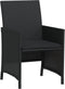 vidaXL - 3-delige - Bistroset - met - kussens - poly - rattan - zwart