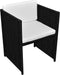 vidaXL - 3-delige - Bistroset - met - kussens - poly - rattan - zwart
