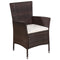 vidaXL - 3-delige - Bistroset - poly - rattan - bruin