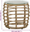 vidaXL - 3-delige - Bistroset - poly - rattan - eikenkleurig