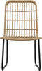 vidaXL - 3-delige - Bistroset - poly - rattan - eikenkleurig