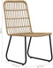 vidaXL - 3-delige - Bistroset - poly - rattan - eikenkleurig