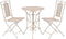 vidaXL - 3-delige - Bistroset - staal - wit