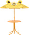 vidaXL - 3-delige - Bistroset - voor - kinderen - met - parasol - geel