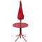 vidaXL - 3-delige - Bistroset - voor - kinderen - met - parasol - rood