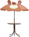 vidaXL - 3-delige - Bistroset - voor - kinderen - met - parasol - bruin