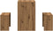 vidaXL - 3-delige - Eettafel - en - bankenset - bewerkt - hout - artisanaal - eiken