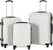 vidaXL - 3-delige - Harde - kofferset - ABS - helder - zilverkleurig