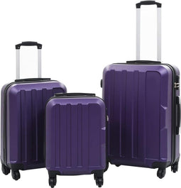 vidaXL - 3-delige - Harde - kofferset - ABS - paars