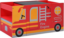 vidaXL 3-delige Kinderstoelen- en tafelset brandweerwagenontwerp hout