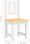 vidaXL 3-delige Kindertafel- en stoelenset MDF wit en beige