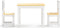 vidaXL 3-delige Kindertafel- en stoelenset MDF wit en beige