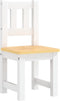 vidaXL 3-delige Kindertafel- en stoelenset MDF wit en beige