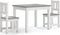vidaXL 3-delige Kindertafel- en stoelenset MDF wit en grijs