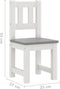 vidaXL 3-delige Kindertafel- en stoelenset MDF wit en grijs