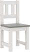 vidaXL 3-delige Kindertafel- en stoelenset MDF wit en grijs