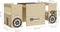 vidaXL 3-delige Kindertafel- en stoelenset off-road-auto-ontwerp MDF