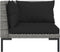 vidaXL - 3-delige - Loungeset - halfrond - poly - rattan - donkergrijs