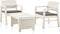 vidaXL - 3-delige - Loungeset - kunststof - wit