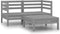 vidaXL - 3-delige - Loungeset - massief - grenenhout - grijs