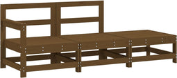 vidaXL - 3-delige - Loungeset - massief - grenenhout - honingbruin