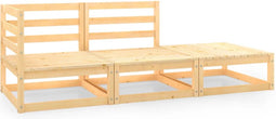 vidaXL - 3-delige - Loungeset - massief - grenenhout