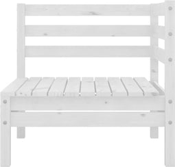 vidaXL - 3-delige - Loungeset - massief - grenenhout - wit