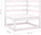 vidaXL - 3-delige - Loungeset - massief - grenenhout - wit