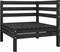 vidaXL - 3-delige - Loungeset - massief - grenenhout - zwart